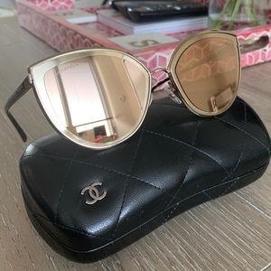 Chanel 18kt Gold Mirror Sunglasses